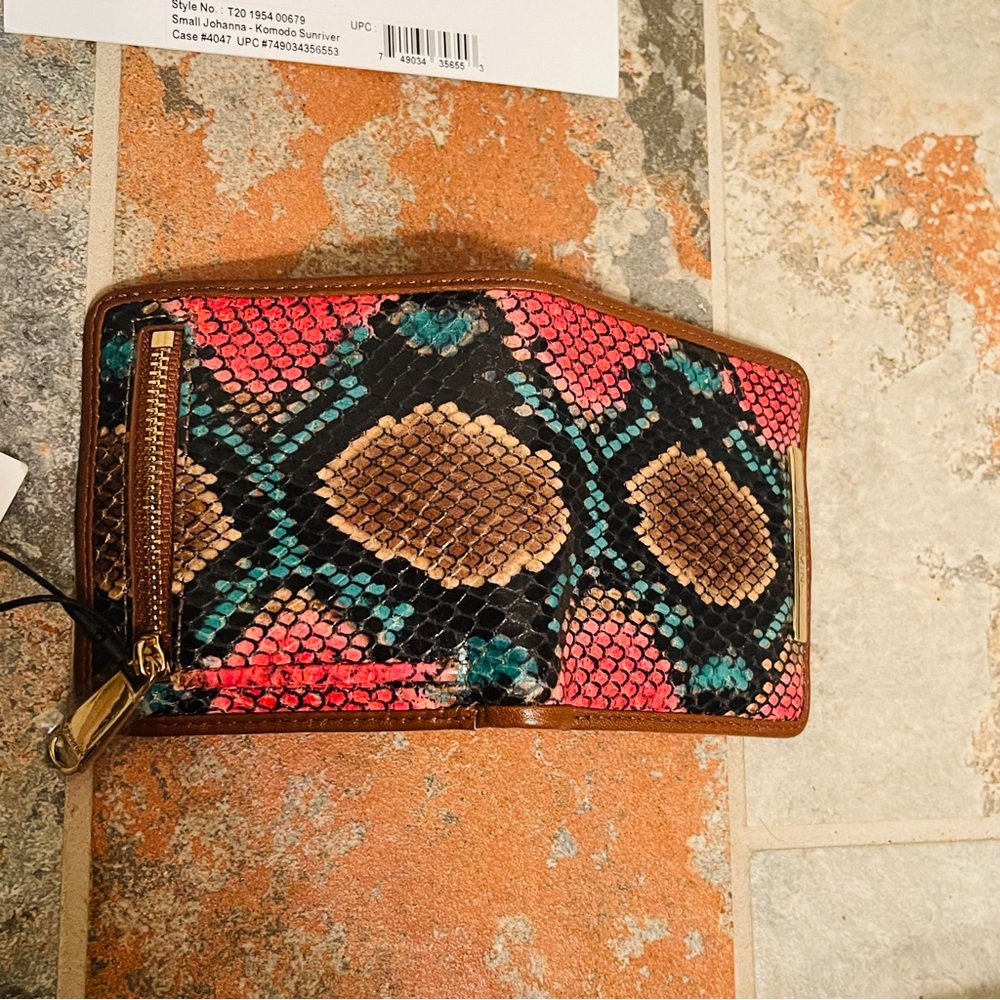 NWT!HARD TO FIND! BRAHMIN SMALL JOHANNA IN SUNRIVER KOMOD! Jane Wallet Included. - Picture 3 of 13